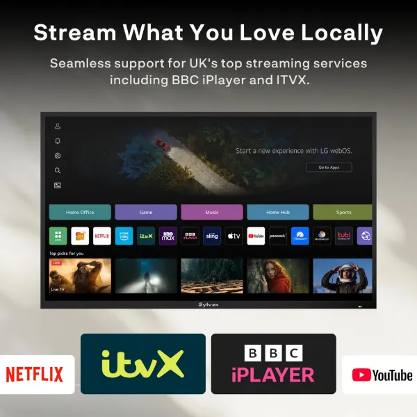 Sylvox OT50B1K4GC 50" Partial Sun Outdoor TV_apps