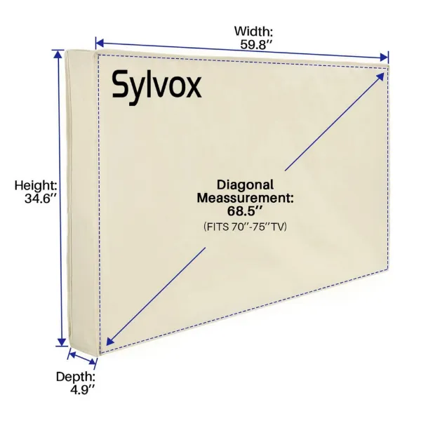 Sylvox OT75A1COVER Waterpoor Outdoor TV Cover for 70-75" TVs_main