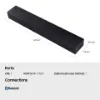 Samsung HW-B400F/XU 2.0ch Soundbar with 4 speakers - Titan Black_dimensions