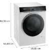 Siemens WG56B2A2GB iQ700 Washing machine, front loader 10 kg 1600 rpm, White dimensions