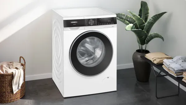Siemens WG56G2Z0GB iQ500 Washing machine, front loader 10 kg 1600 rpm, White main 2