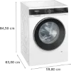 Siemens WG56G2Z0GB iQ500 Washing machine, front loader 10 kg 1600 rpm, White dimensions