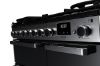 Rangemaster 15796 Edge Deluxe 90 Dual Fuel Range Cooker in Black Glass with Chrome Trim - EDDL90DFGBLK/CM1_controls