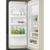 Smeg FAB28LCR6UK 60cm 50s Style Left Hand Hinged Fridge with Icebox in Cream_open door