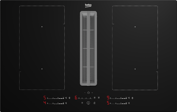 Beko HIXI84700UP 82cm Hob Extractor - Black