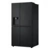 LG GSLE81EPBD 91.3cm 50/50 Frost Free American Fridge Freezer - Essence Matte Black_angled view