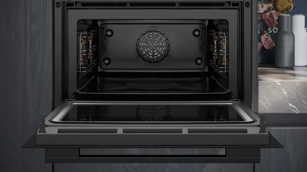 Picture of Siemens CM724G1B1B Built In Compact Oven With Microwave Function In Black