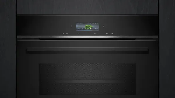 Picture of Siemens CM724G1B1B Built In Compact Oven With Microwave Function In Black