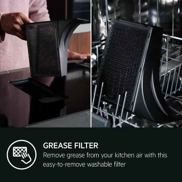 AEG TCH74B01FZ 6000 SaphirMatt® 70cm Induction Extractor Hob _grease filter