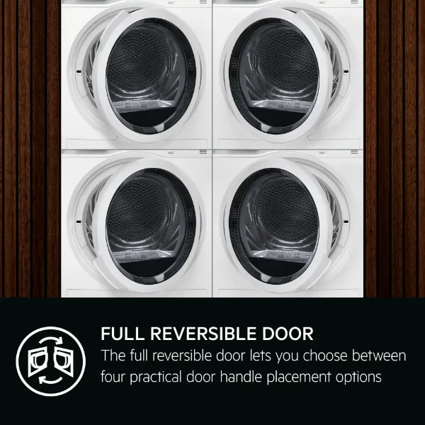 AEG TR719A4B 7000 SensiDry® Heat Pump 9 kg Tumble Dryer_reversible door