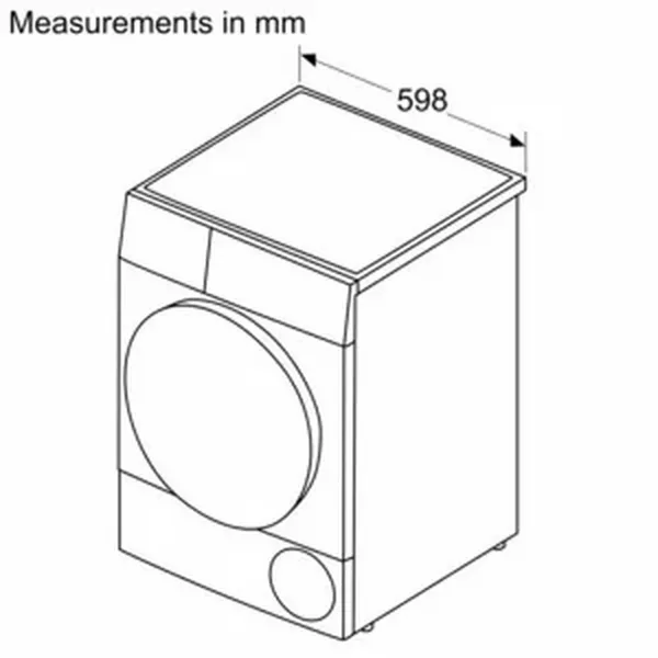 Bosch Series 6 WQG24502GB 9kg Heat Pump Tumble Dryer - White_measurements
