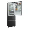 Haier HTR3518ENMTK Freestanding Fridge Freezer in Black