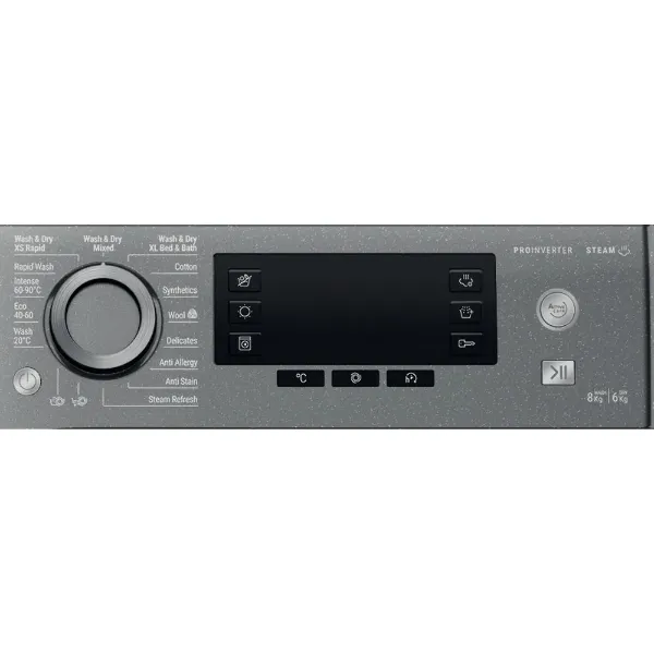 Hotpoint ActiveCare Washer Dryer in Graphite -  NDD 86448 GDA UK- front view controls