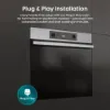 Hisense BI622AXPGUK 59.5cm Built In Electric Single Oven - Black & Stainless Steel_plug and play