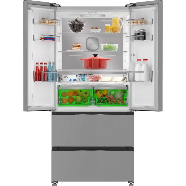 Hotpoint Dual American Fridge Freezer in Brushed steel HPG2 6513 XBR4UK - Main Space