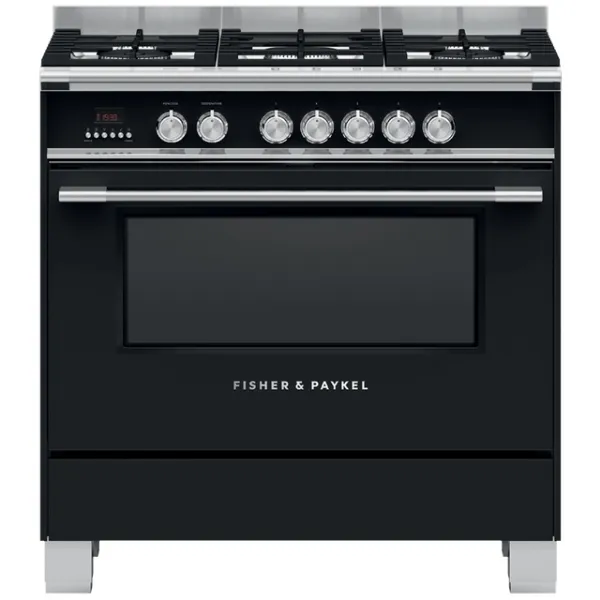 Fisher & Paykel OR90SCG4B1 90cm Dual Fuel Range Cooker - Black