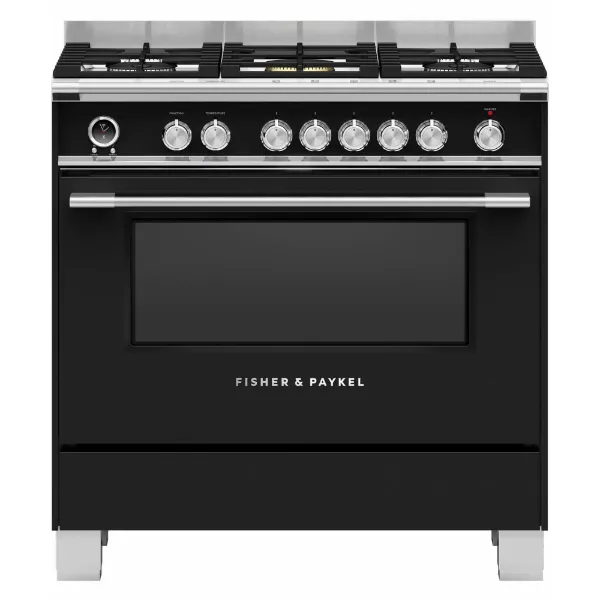 Fisher & Paykel OR90SCG6B1 90cm Dual Fuel Range Cooker - Black