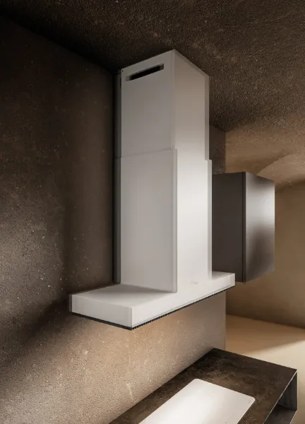 Elica HAIKU-60-WH Haiku 60cm Wall-Mounted Cooker Hood in White_side view2
