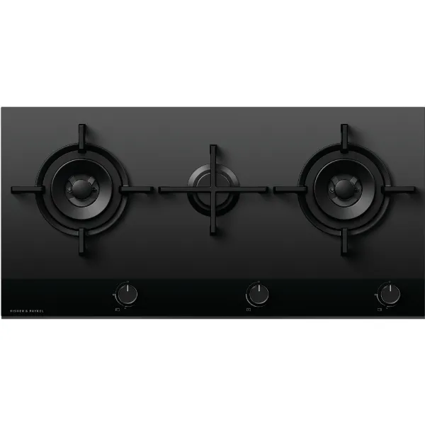Fisher & Paykel CG903DLPGB4 90cm 'Gas on Glass' 3 Burner - Black
