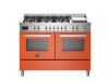 Bertazzoni Professional 120cm Dual Fuel Range Cooker with Twin Oven in Arancio