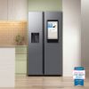 Samsung RS90F66BETEU Samsung Family Hub™ 614L Smart American Fridge Freezer in Silver_front