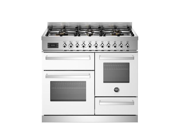 Bertazzoni Professional 100cm Dual Fuel XG Range Cooker in Bianco