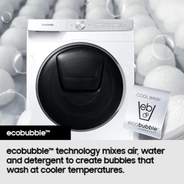 Samsung WD80TA046BE/EU  Series 5 ecobubble™ 8kg/5kg 1400 Spin Washer Dryer - White_ecobubble
