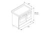 Bertazzoni Professional 100cm Induction XG Range Cooker in Stainless Steel_Dimensions