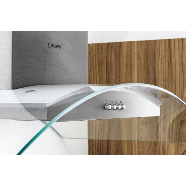 Indesit IHGC 6.5 LM X Wall mounted cooker hood - 60cm controls 2