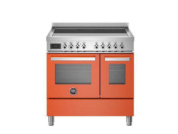 Bertazzoni Professional 90cm Induction Twin Oven Range Cooker in Arancio
