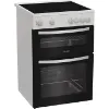 Indesit IDE6VMW 60cm Electric Double Cooker with Ceramic Hob - White_angled