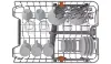 Hotpoint HP6IC11BS7LA0UK Slimline Integrated Dishwasher drawers 3