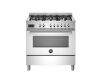 Bertazzoni Professional 90cm Single Aspirational Dual Fuel Range Cooker in Stainless Steel
