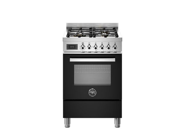 Bertazzoni Professional 60cm Single Dual Fuel Range Cooker in Nero