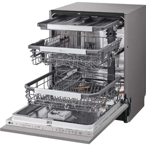 LG DB476TXS 14 Place Setting TrueSteam™ Full Size Integrated Dishwasher_interior empty