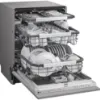LG DB476TXS 14 Place Setting TrueSteam™ Full Size Integrated Dishwasher_interior angled