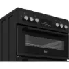Beko EDC6731K 60cm Double Oven Electric Cooker with Vitroceramic Hob - Black_controls