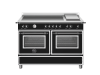 Bertazzoni Heritage 120cm Induction  Range Cooker Twin Oven with Griddle Dual Fuel in Matt Nero
