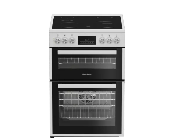 Blomberg HKRN651W 60cm Double Oven Electric Cooker with Vitroceramic Hob - White_main