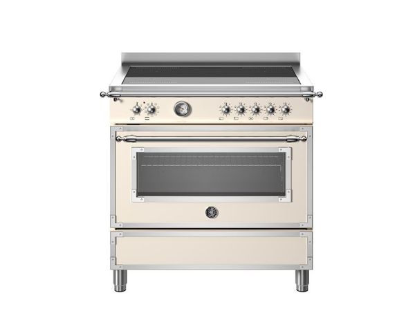 Bertazzoni Heritage 90cm Induction Range Cooker Single Oven in Avorio