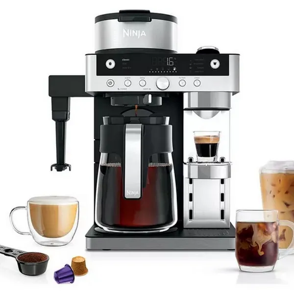 Ninja CFN802UK Espresso & Filter Coffee Machine - Silver / Black_main