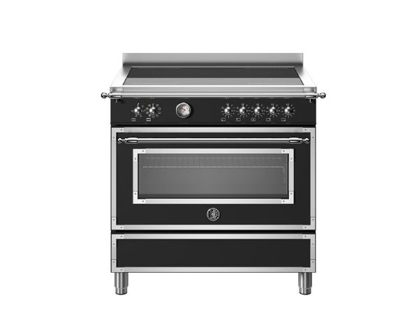 Bertazzoni Heritage 90cm Induction Range Cooker Single Oven in Matt Nero