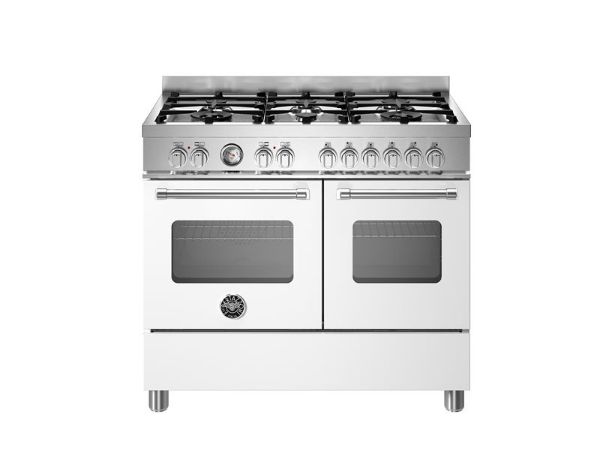 Bertazzoni Master 100cm Dual Fuel Twin Oven Range Cooker in Matt Bianco
