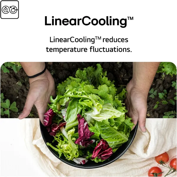 LG GSGV81PYLL American Style Smart Total No Frost Fridge Freezer with InstaView™ - Prime Silver_linear cooling