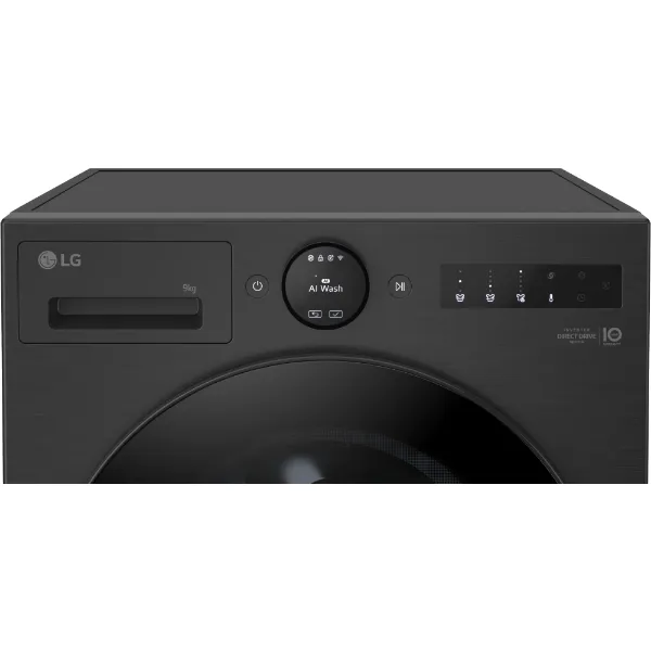LG F4X7009TBB 9kg 1400 Spin AI Direct Drive Washing Machine in Black_controls