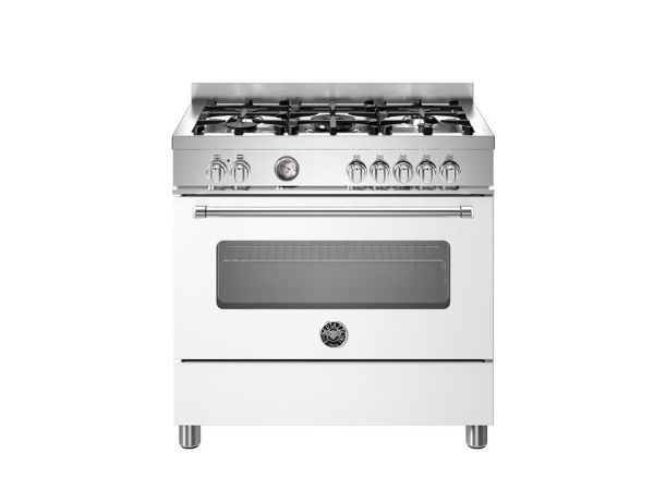 Bertazzoni Master 90cm Dual Fuel Single Oven Range Cooker in Matt Bianco