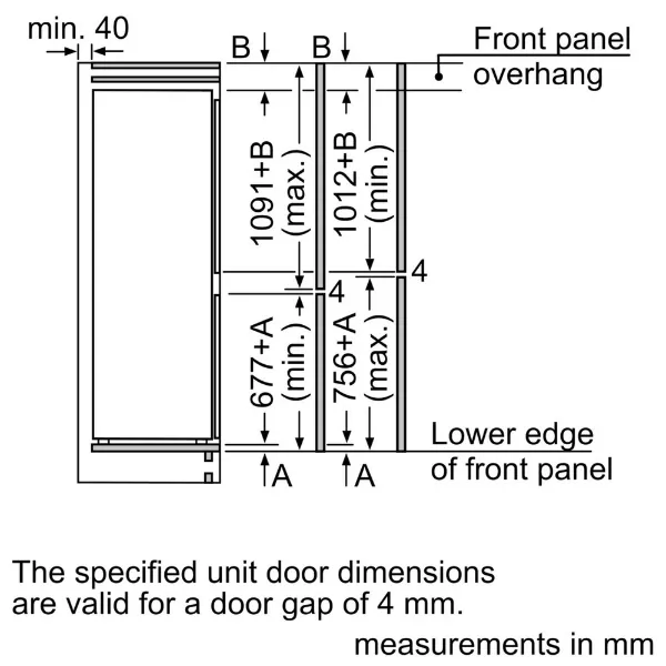Bosch KIN86NSE0G Built-In Fridge-Freezer