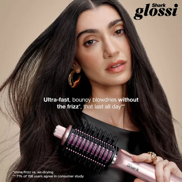Shark HT302UKPK Glossi 2-in-1 Hot Tool and Air Glosser Brush - Pink_bouncy blowdry
