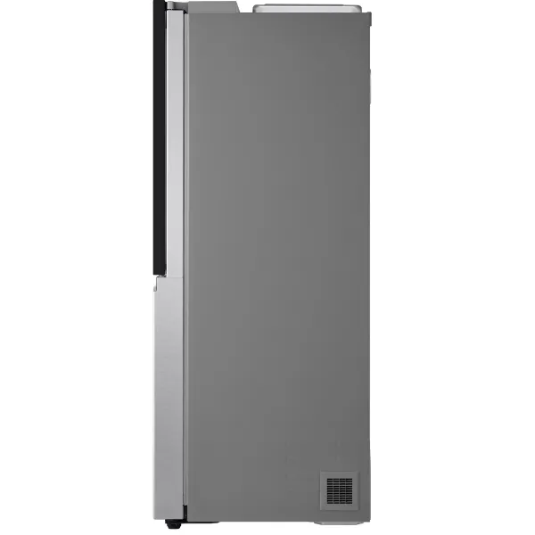 LG GSXE90BSDD 628L InstaView™ Side-By-Side Fridge American Style Freezer in Brushed Steel_side