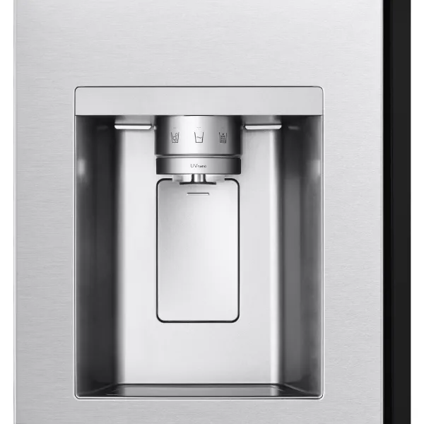 LG GSXE90BSDD 628L InstaView™ Side-By-Side Fridge American Style Freezer in Brushed Steel_dispenser